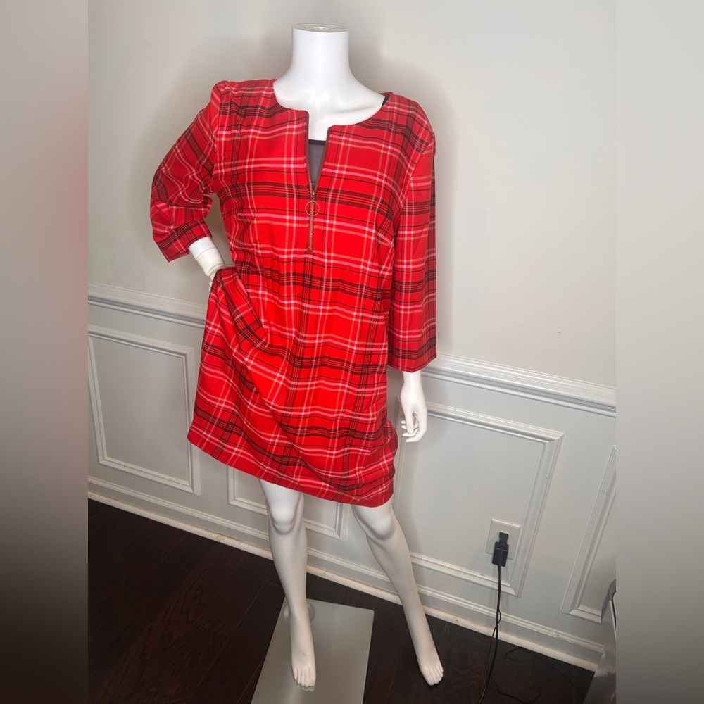 Trina Turk Plaid Versed Shift Dress , Sz. XL - Picture 7 of 15